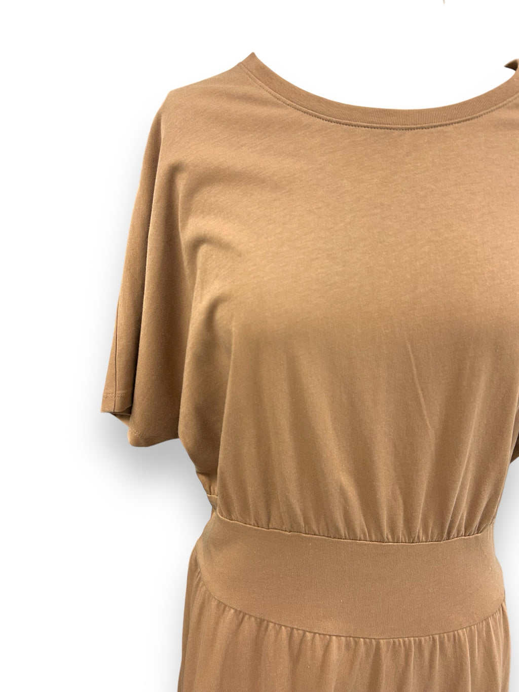 NEW! EVERLANE THE ORGANIC COTTON WAISTED DRESS TOASTED COCONUT SIZE XL