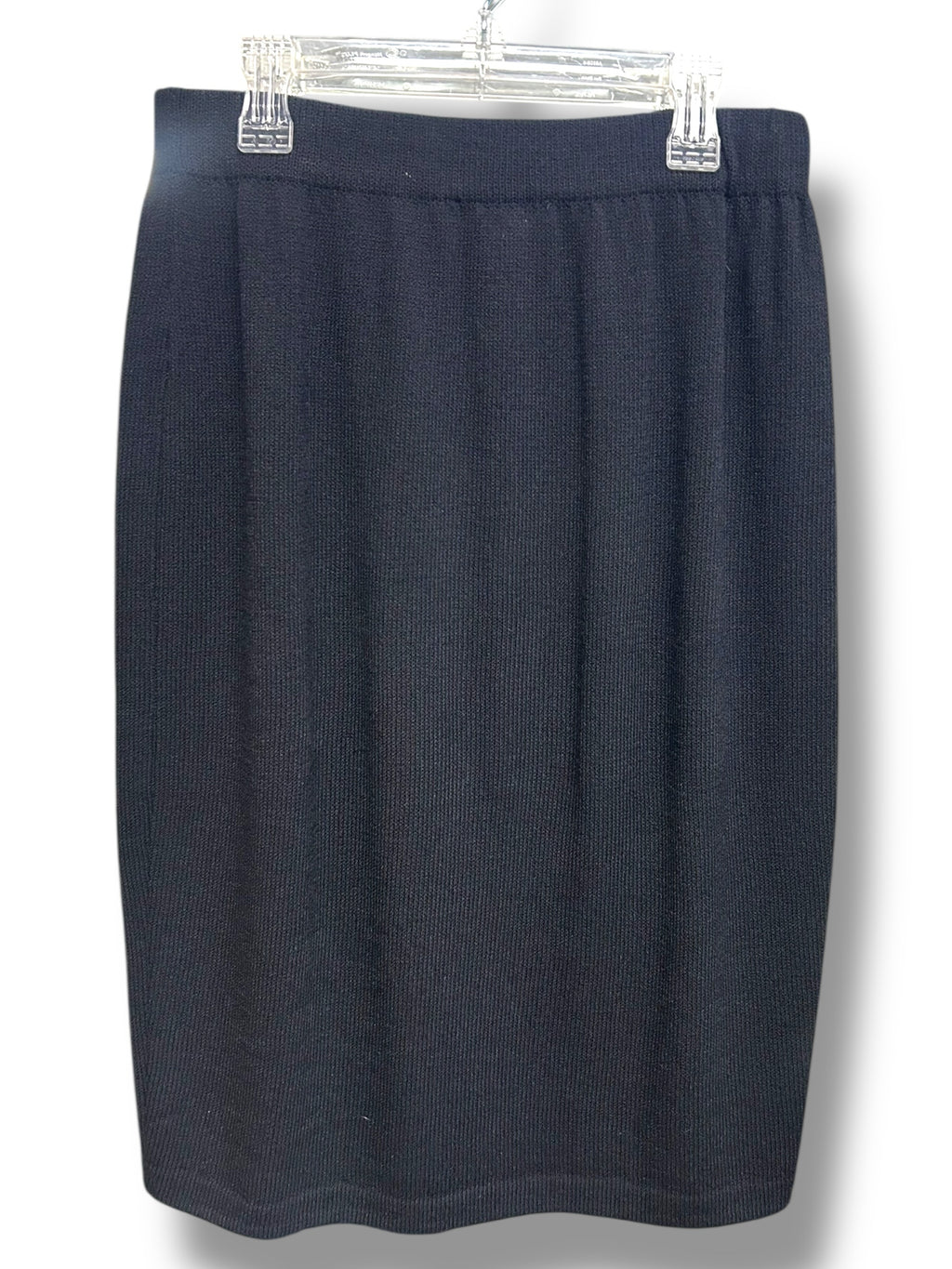 ST. JOHN SANTANA BLACK KNIT PULL ON KNEE LENGTH DRESS SIZE 10 - WEARHOUSE  CONSIGNMENT