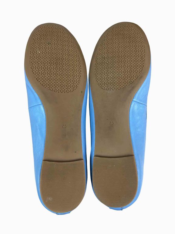 TORY BURCH CLAIRE LEATHER BALLET FLATS SIZE: 7.5