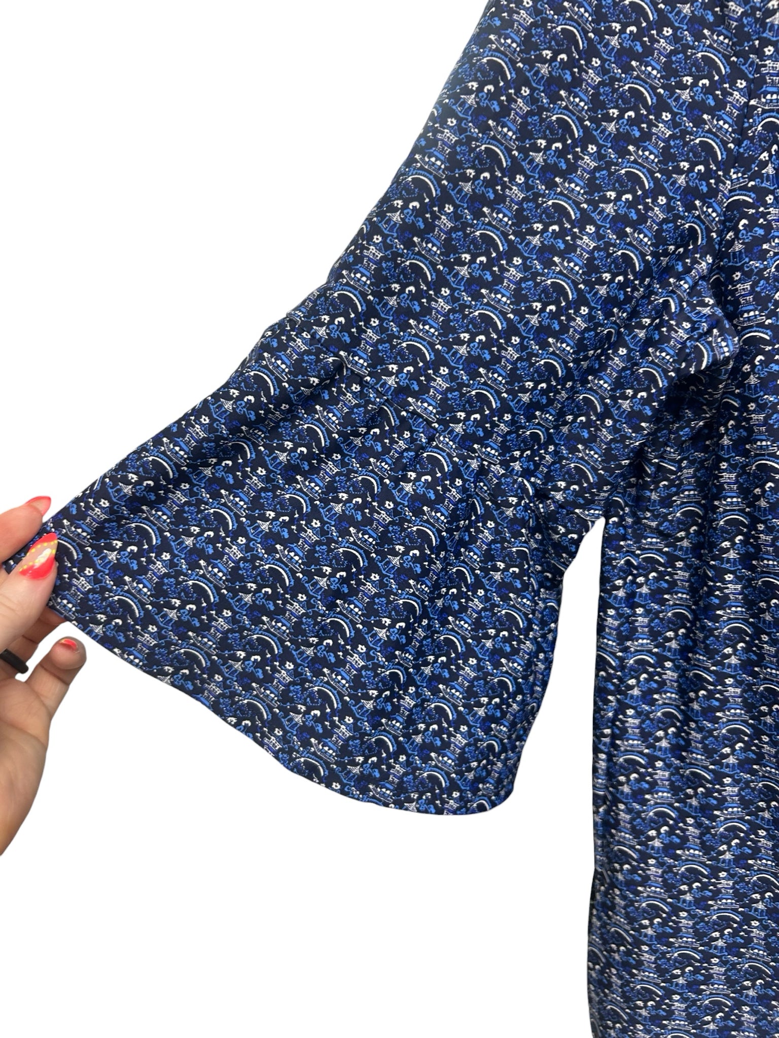 JUDE CONNALLY NAVY ASIAN PRINT KERRY JUDE CLOTH DRESS SIZE XXL - WEARHOUSE  CONSIGNMENT