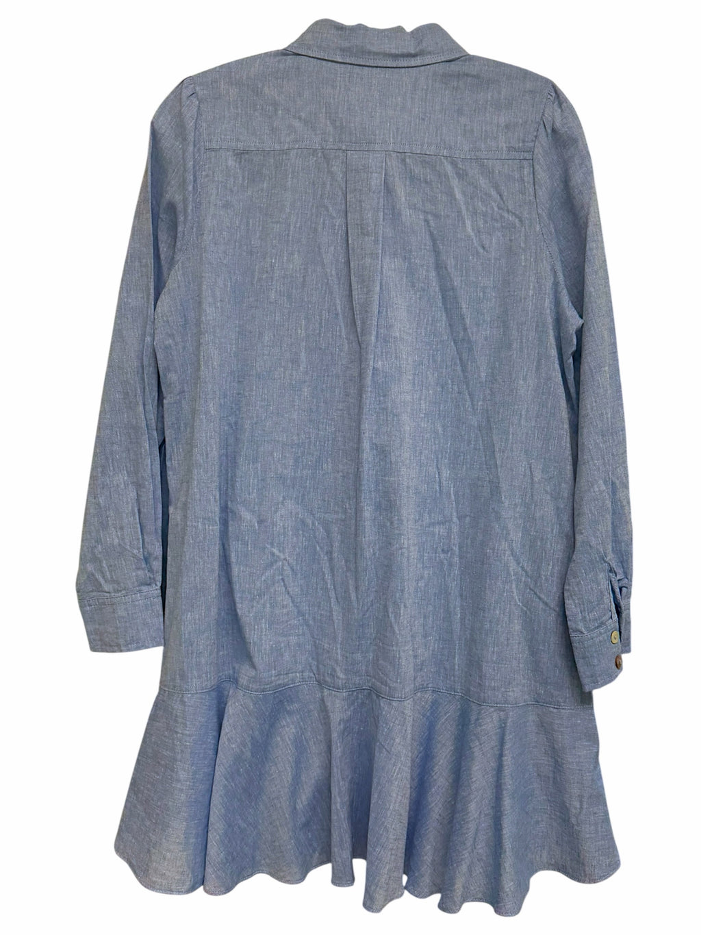TUCKERNUCK CALLAHAN 100% COTTON RUFFLE HEM SHIRT DRESS SIZE SMALL