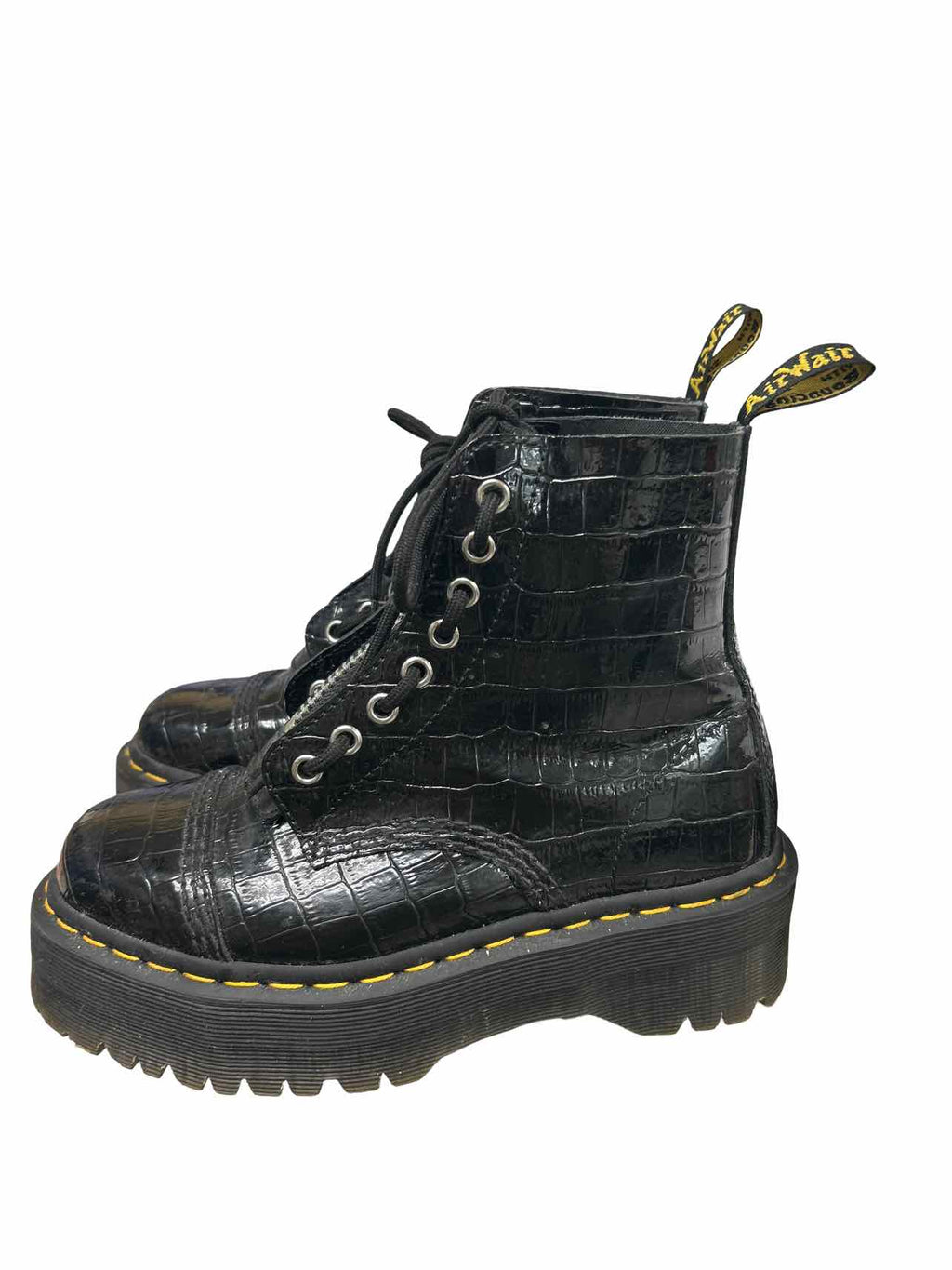 DR MARTENS SINCLAIR PLATFORM CROC EMBOSSED SIZE: 7