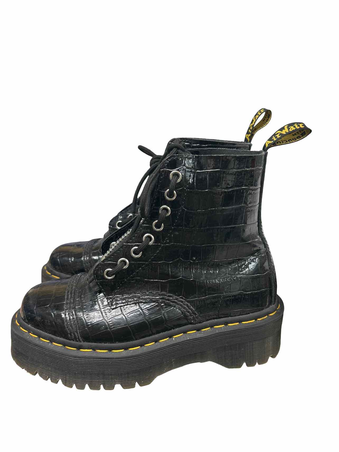 DR MARTENS SINCLAIR PLATFORM CROC EMBOSSED SIZE: 7