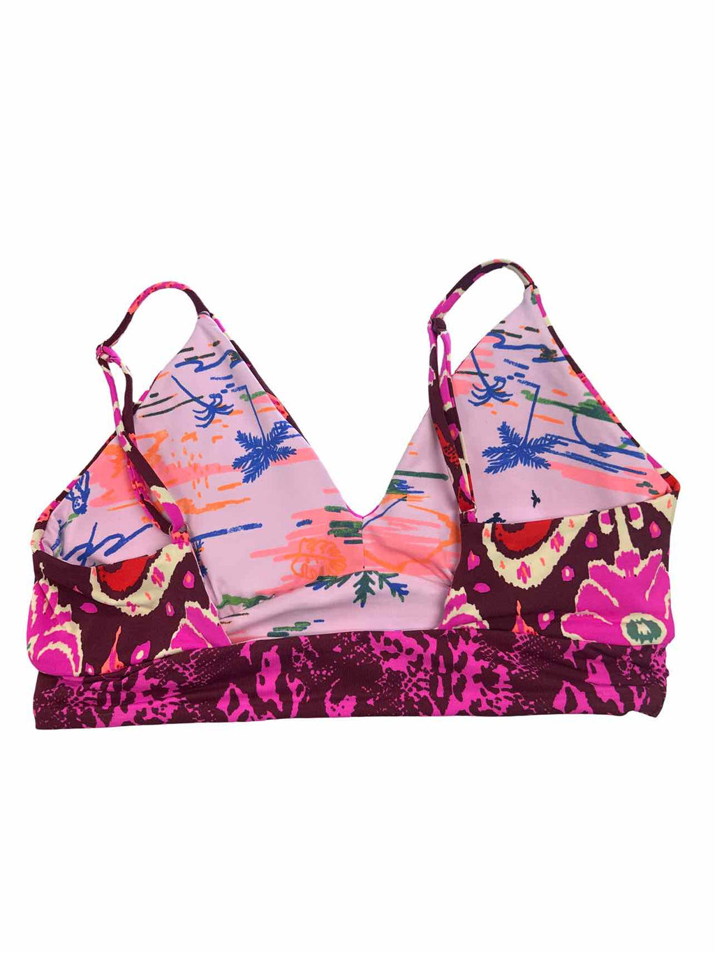 MAGII NWT REVERSIBLE SWIM TOP PALMS SIZE: M