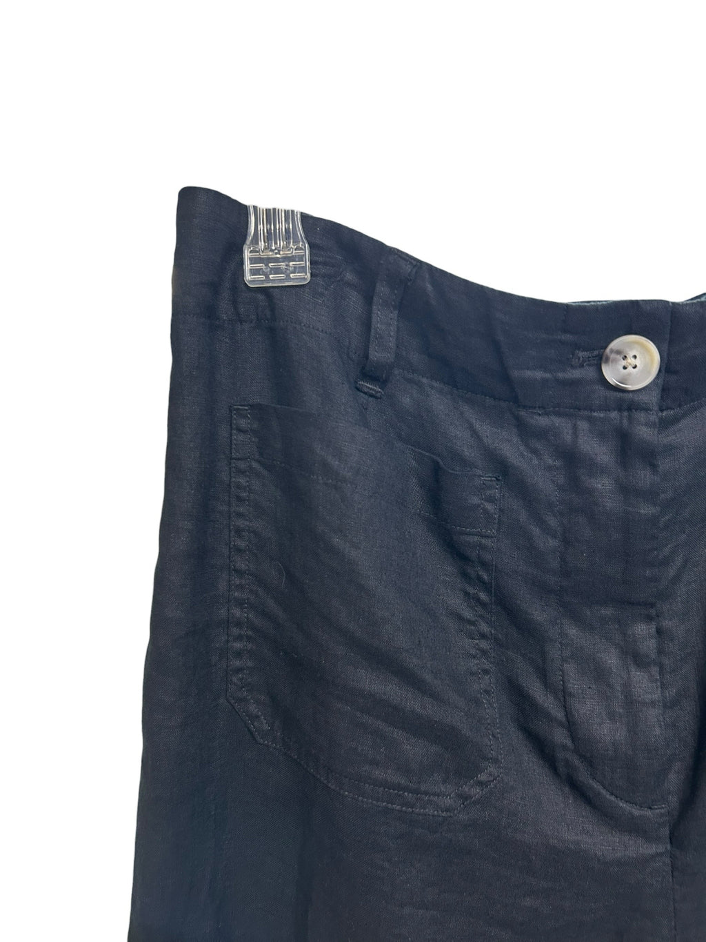 QUINCE EUROPEAN LINEN BLACK WIDE LEG PANTS SIZE 14
