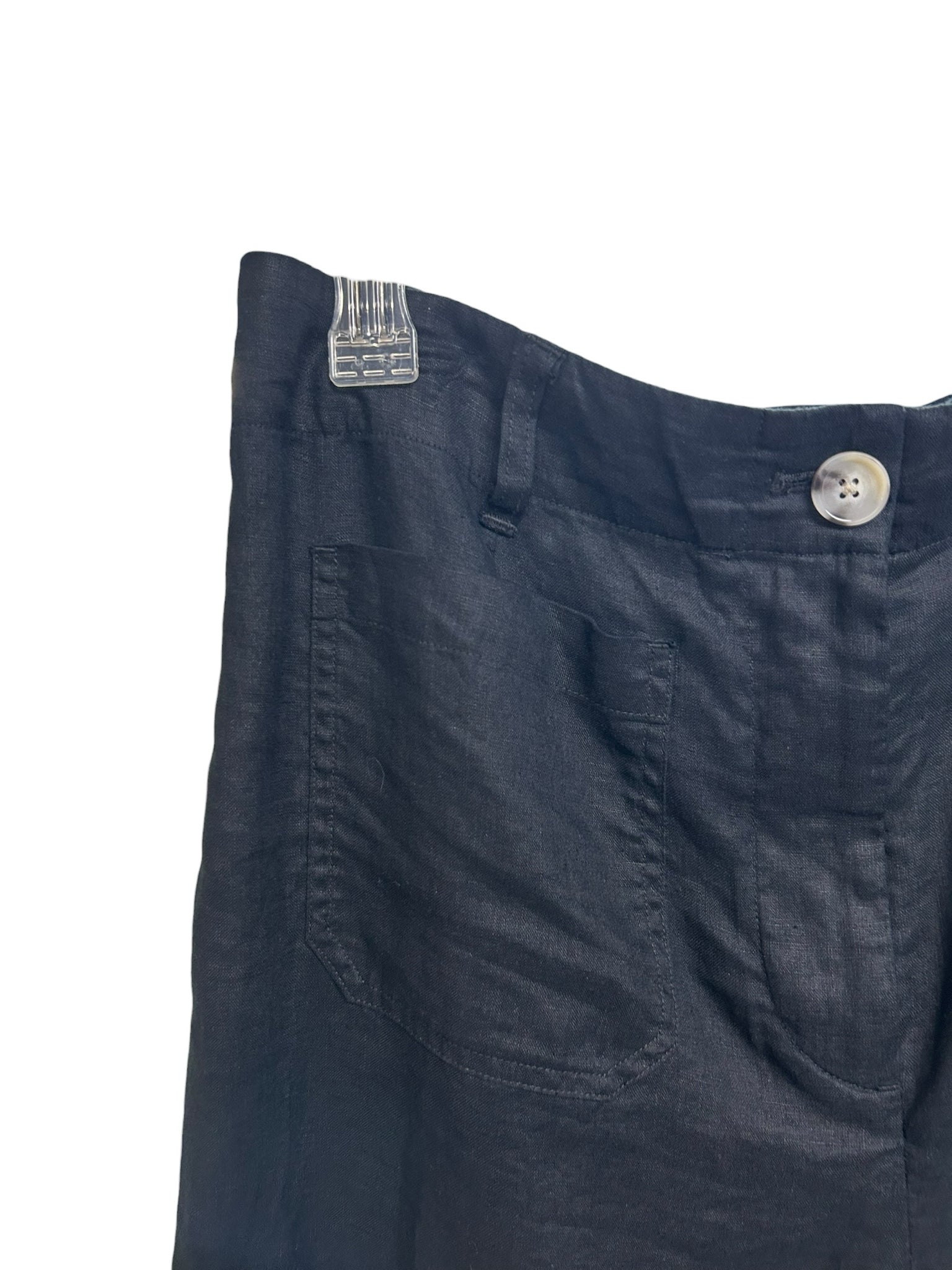 QUINCE EUROPEAN LINEN BLACK WIDE LEG PANTS SIZE 14