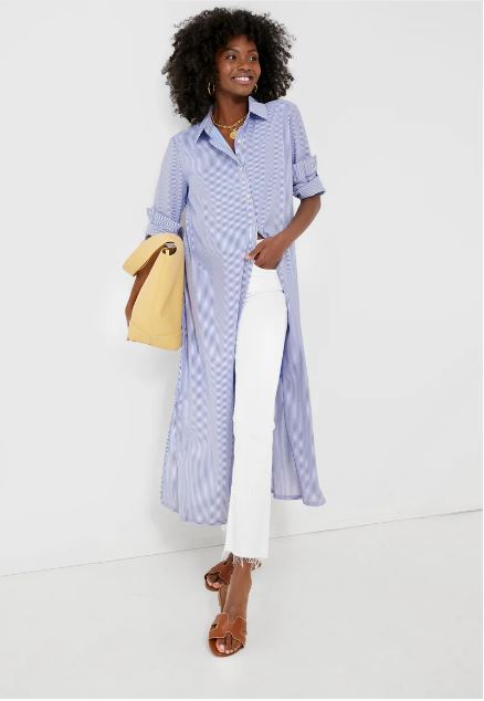 TUCKERNUCK POMANDER PLACE BLUE STRIPE MAXI GRIFFIN DRESS SIZE XL