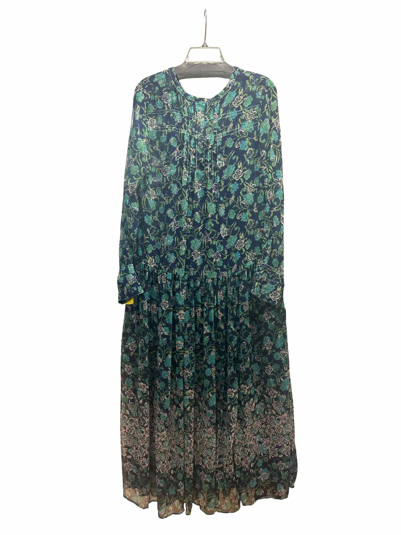 FREE PEOPLE SEE IT THROUGH LS MAXI DRESS SIZE: M