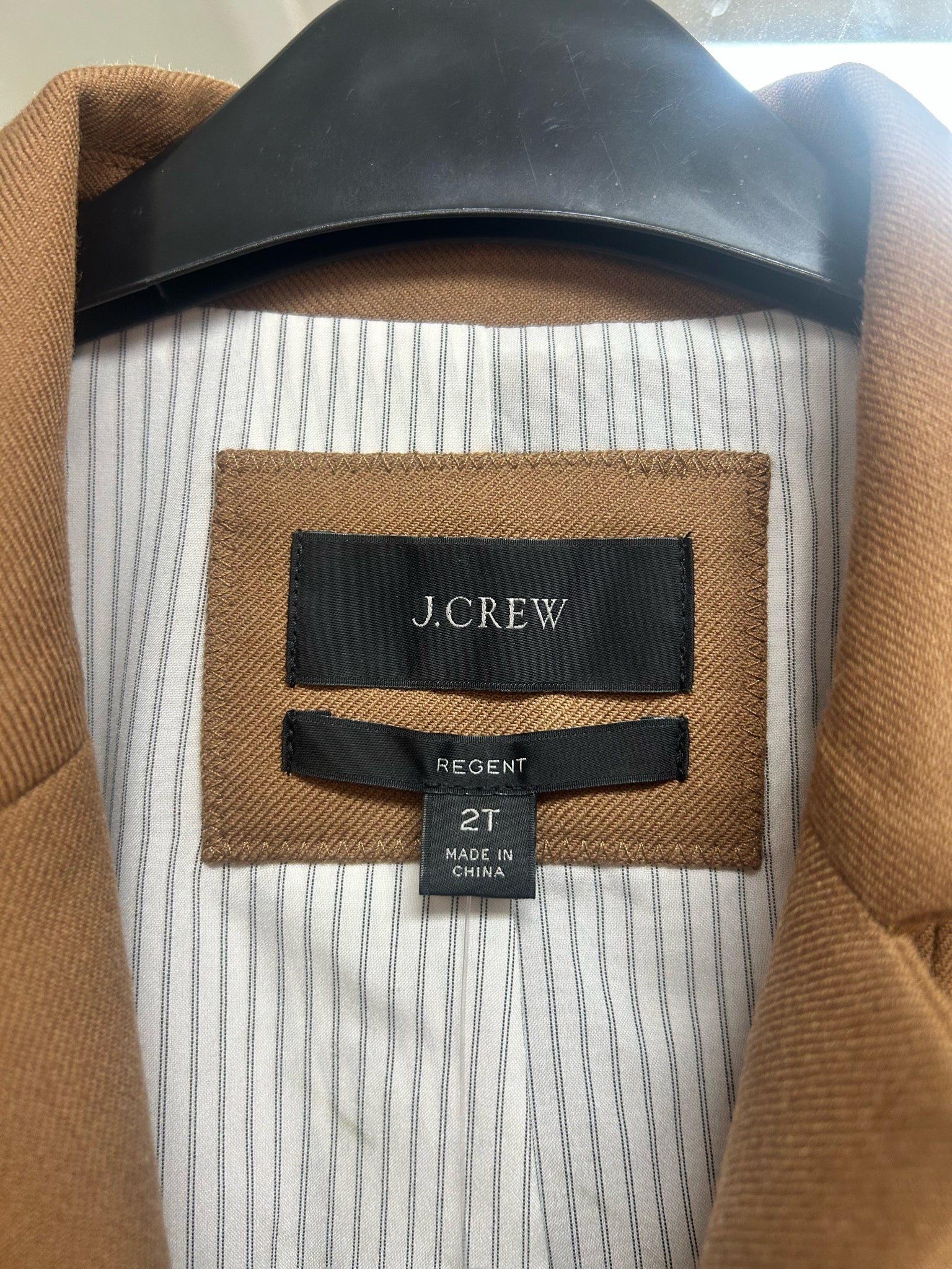 NWT J.CREW REGENT WOOL BLEND CAMEL COLOR BLAZER SIZE 2 TALL