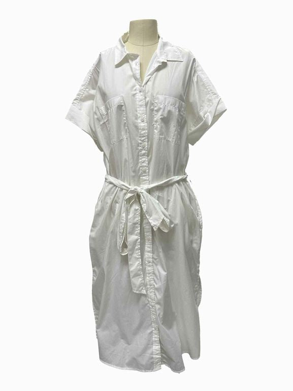JCREW NWT RELAXED FIT SHORT SLEEVE COTTON POPLIN SHIRT DRESS SIZE: XL