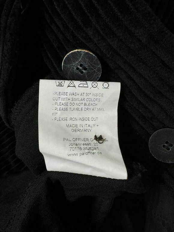 PAL OFFNER WIDE CORDUROY PENGUIN LAGENLOOK BLACK JACKET STEAM PUNK SIZE XS