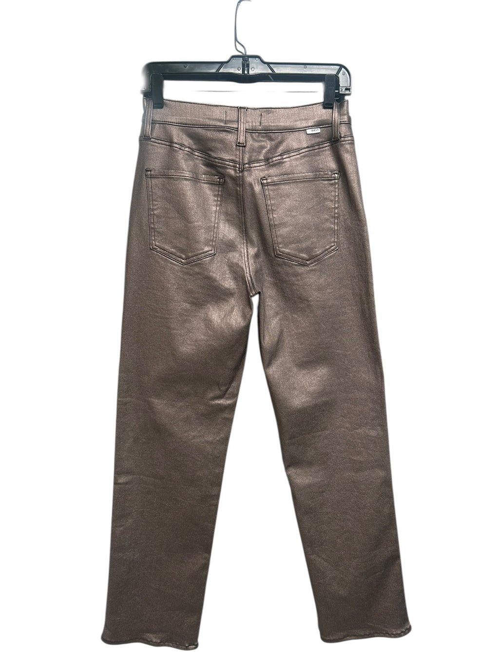 DAZE WOMEN'S SUNDAZE HIGH RISE COATED STRAIGHT LEG STRETCH PANTS SIZE 28