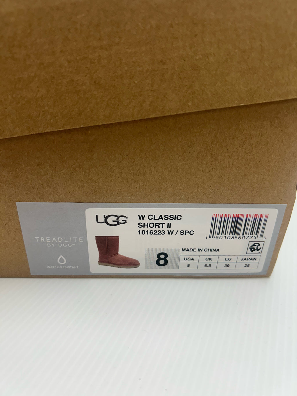 NEW IN BOX UGG SPICE BROWN CLASSIC SHORT PULL ON BOOTS SIZE 8