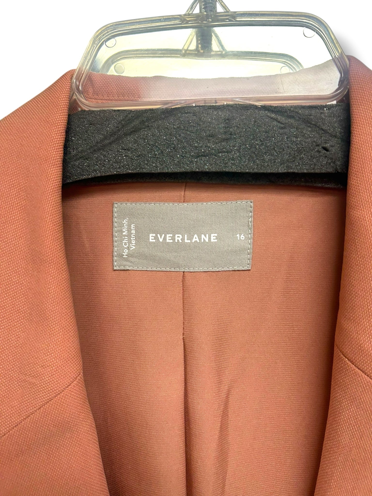 EVERLANE PEACH ONE BUTTON LYOCELL SOFT BLAZER SINGLE BUTTON CLOSURE SIZE XL