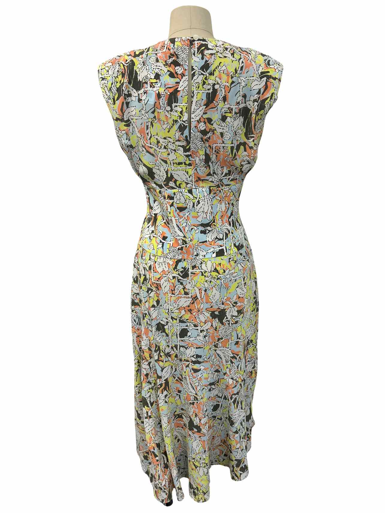 EQUIPMENT NWT NICOLETTE SILK DREAM BLUE MULTI DRESS SIZE: 4
