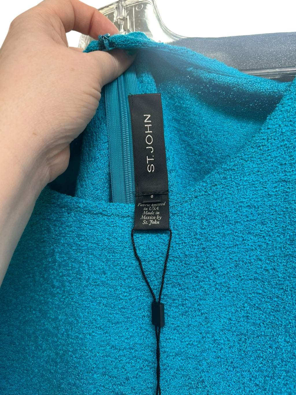 ST JOHN NWT SLEEVELESS SHEATH KNIT LAGOON TEAL DRESS SIZE 6 - WEARHOUSE  CONSIGNMENT