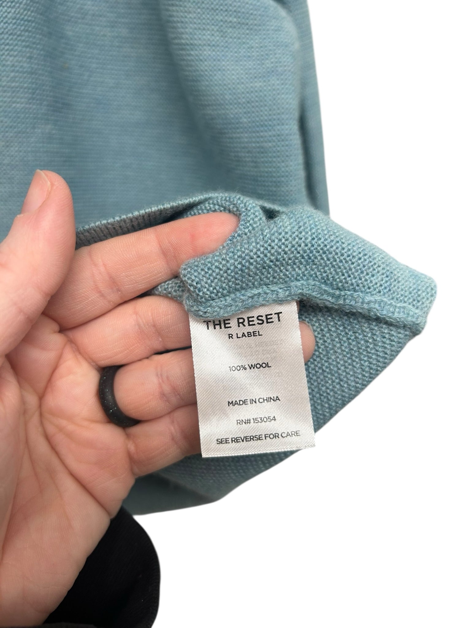 THE RESET R LABEL WOOL KIMONO ONE BUTTON CARDIGAN SIZE XL