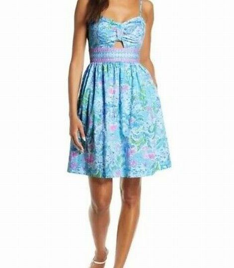 LILLY PULITZER KAITLYN DRESS IN WHAT A LOVELY PLACE MULTI SIZE 2