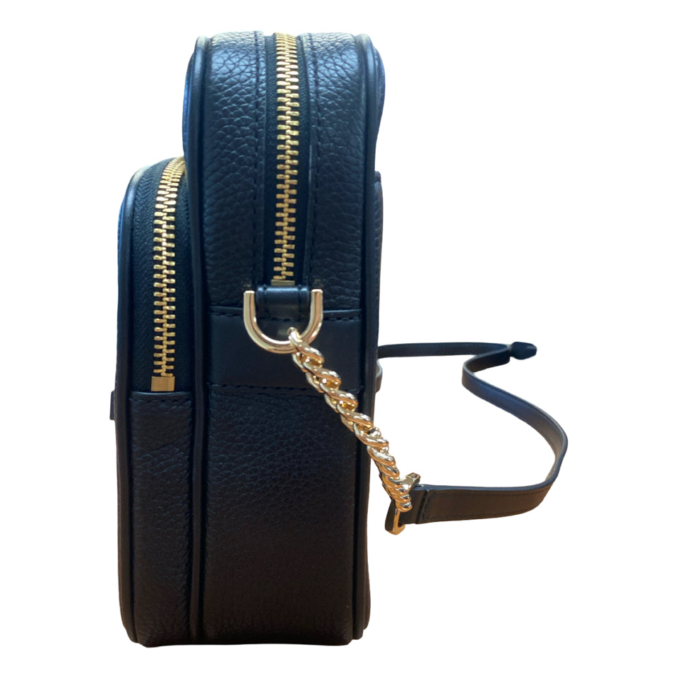 MICHAEL KORS JET SET TRAVEL MEDIUM PEBBLED LEATHER CROSSBODY BAG