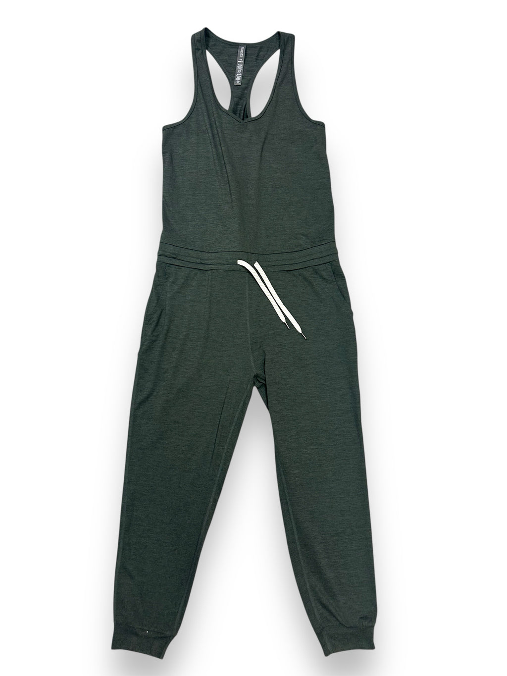 VUORI LUX RACERBACK JOGGER GRAY SLEEVELESS JUMPSUIT SIZE LARGE