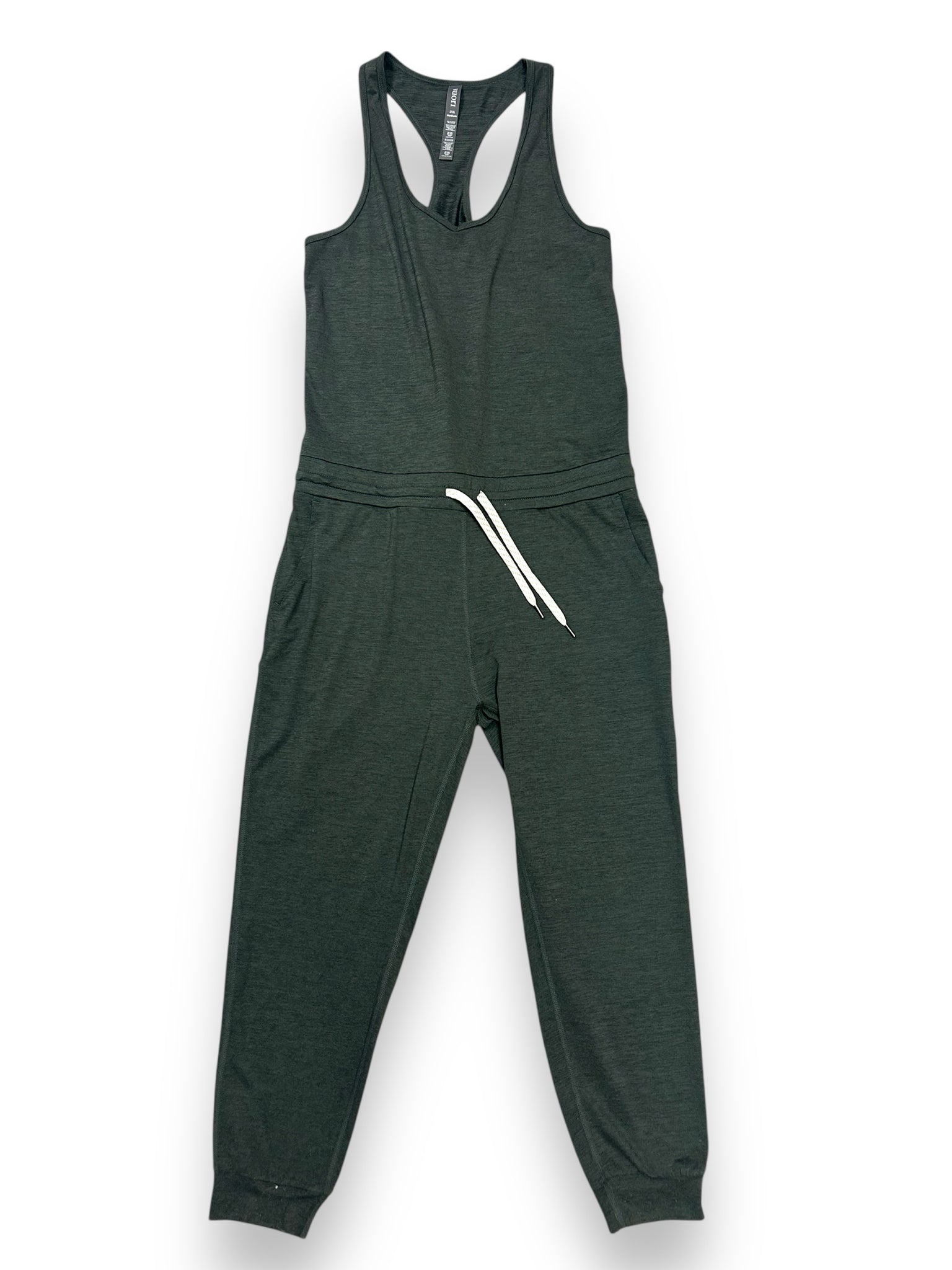 VUORI LUX RACERBACK JOGGER GRAY SLEEVELESS JUMPSUIT SIZE LARGE