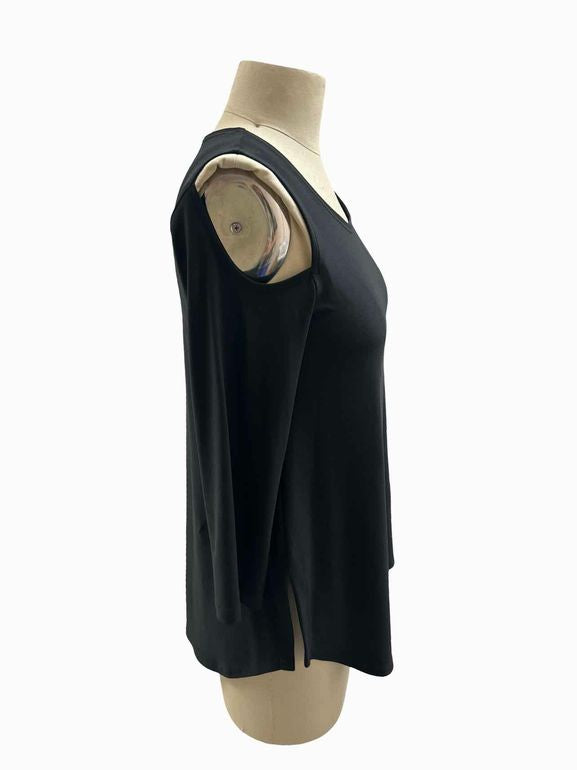 SYMPLI LAGENLOOK COLD SHOULDER TOP SIZE: 6