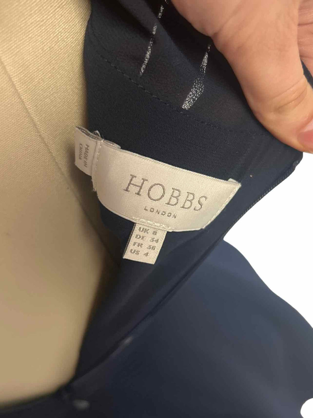 HOBBS GILLIAN RIBBED DRESS SIZE: 4
