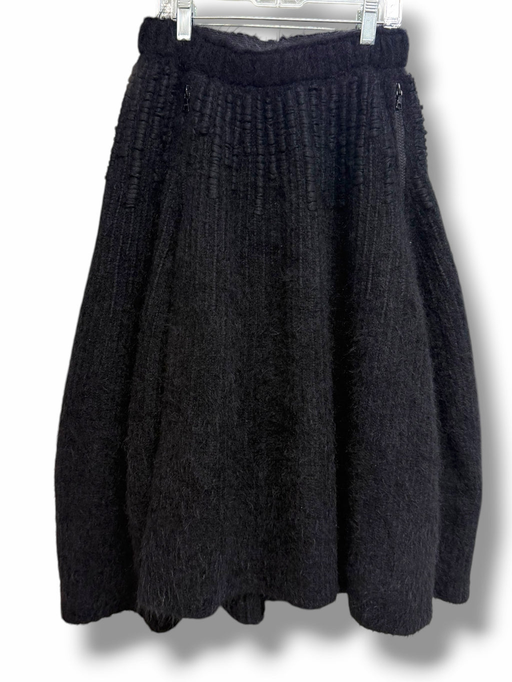 NWT GARMENTORY BOBOUTIC VOLCANO BLACK KNIT MOHAIR MIDI SKIRT SIZE XS