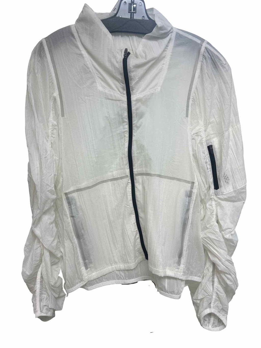 FREE PEOPLE  NWT! GREAT ESCAPE RUN WINDBREAKER ARCTIC WHITE SIZE: XL
