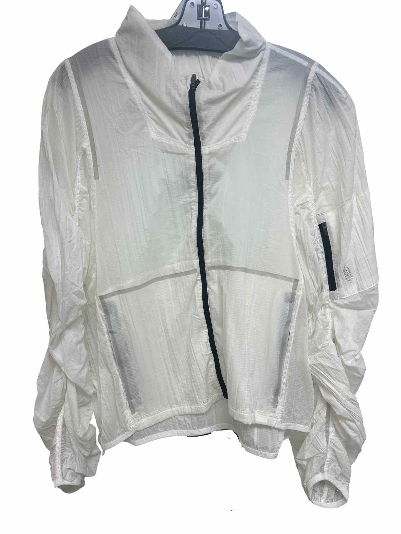 FREE PEOPLE  NWT! GREAT ESCAPE RUN WINDBREAKER ARCTIC WHITE SIZE: XL