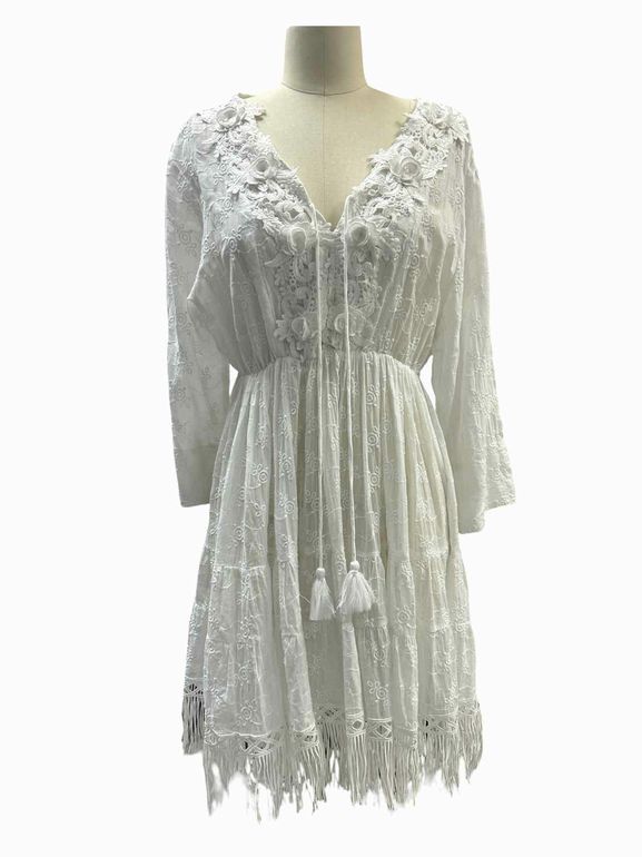 BOUTIQUE NWT RENEES DAZZLE WHITE FAIRY DRESS SIZE: S/M