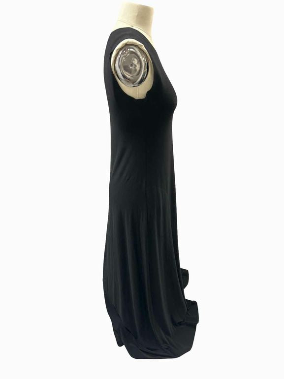 NORMA KAMALI LONG BLACK SLEEVELESS SWING DRESS SIZE:  XS
