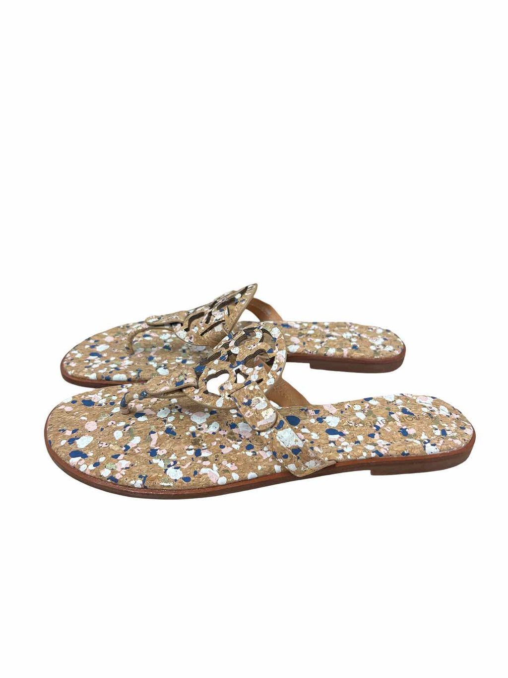 TORY BURCH SLEATHER CORK MILLER SANDAL SIZE: 8.5