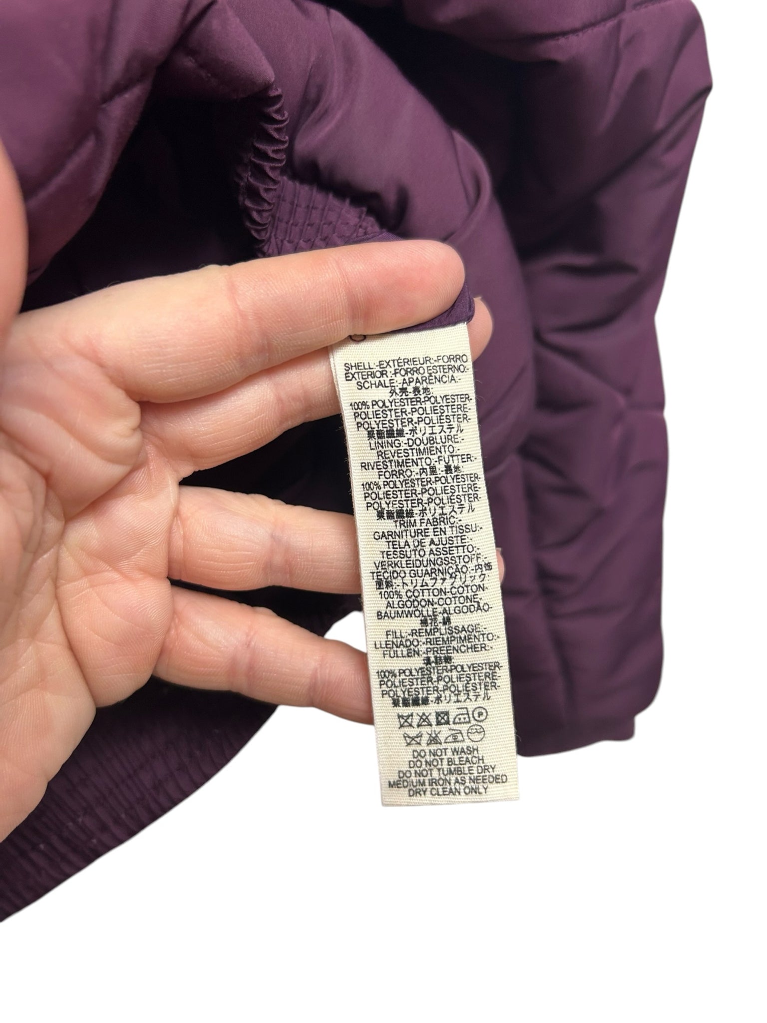 FREE PEOPLE HEIDI SKI PUFFER RETRO COLORBLOCK PURPLE COAT SIZE XS