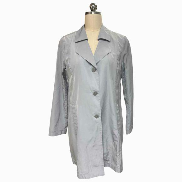 JJILL PLEAT BACK SILKY GRAY JACKET SIZE XS