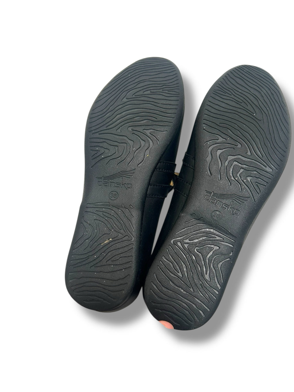 DANSKO LEEZA WITH BOX NAPPA BALLERINA BLACK LEATHER FLATS SIZE 38 US 8