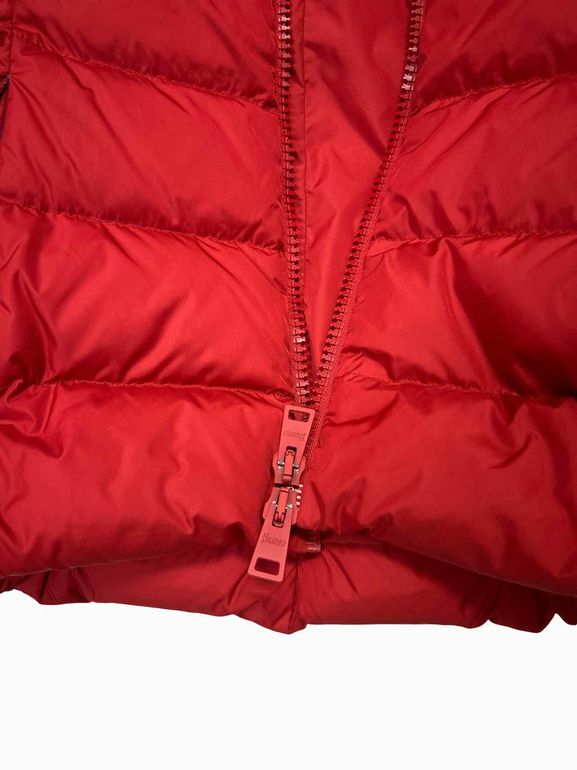 HERNO RED POLYTECH DOWN PUFFER COAT SIZE: XS