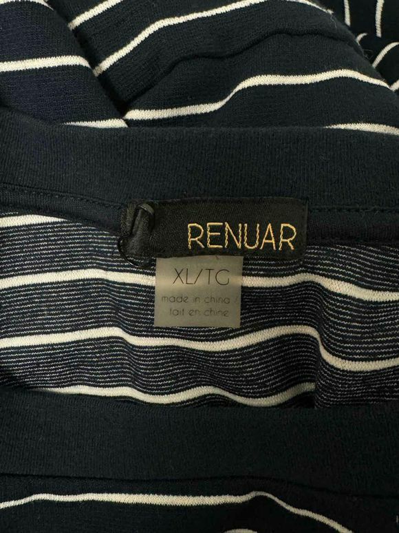 RENUAR STRIPE KNIT NAVY/WHITE DRESS SIZE XL