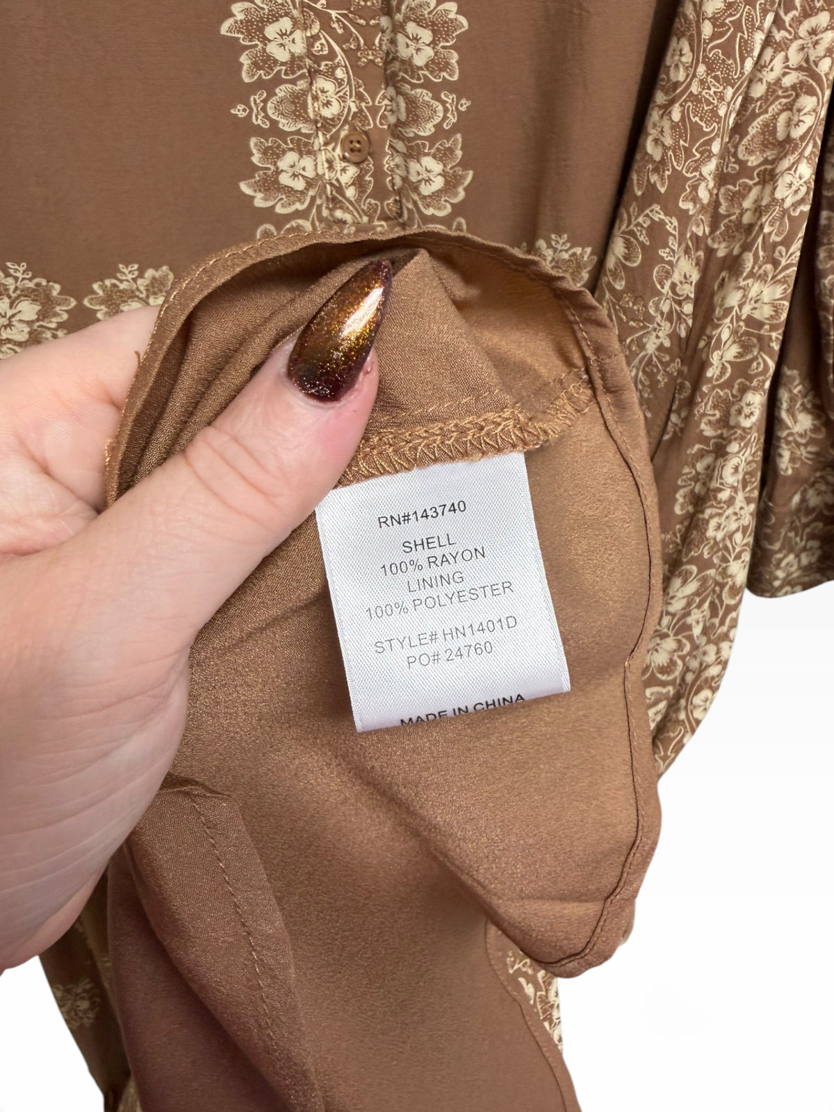 TUCKERNUCK HYACINTH HOUSE BROWN MILLER MAXI SHIRT DRESS SIZE SMALL