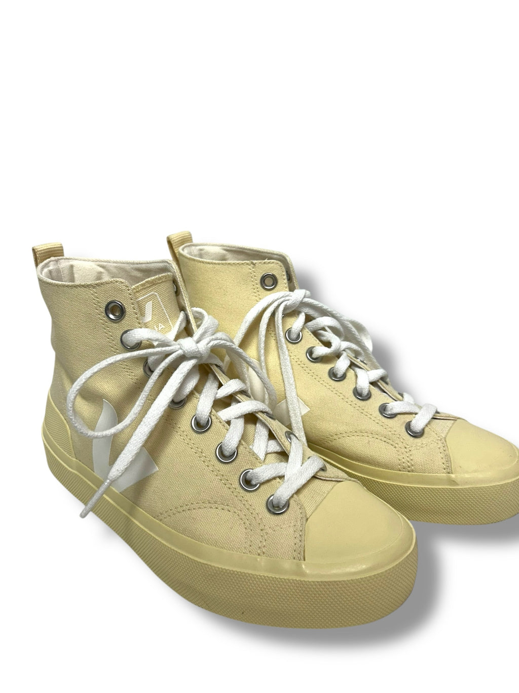 VEJA WATTA II CANVAS HIGH TOP BUTTER YELLOW SNEAKERS SIZE 7