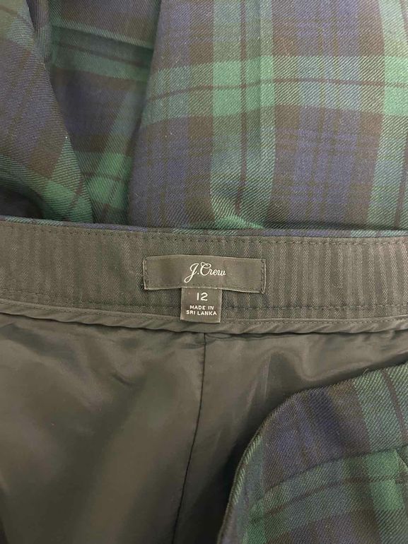 JCREW BLACKWATCH FULLY LINED MARTIE PANT H3704 SIZE: 12