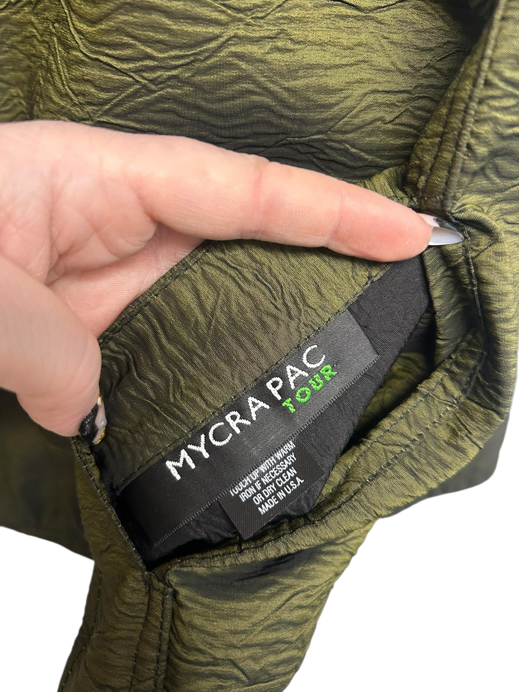 MYCRA PAC REVERSIBLE TEXTURED FULL ZIP OLIVE GREEN JACKET SIZE 1X - WEARHOUSE  CONSIGNMENT