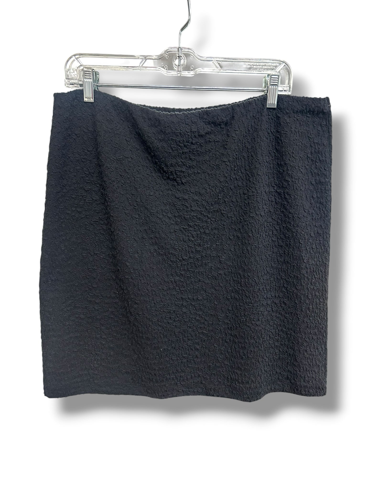 J MCLAUGHLIN BLACK TEXTURED MINI PULL ON PENCIL STRETCH SKIRT SIZE XL