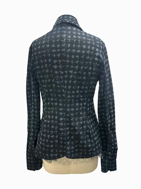 RUNDHOLZ  BLACK LABEL HOUNDSTOOTH TULLE BLAZER SIZE: S