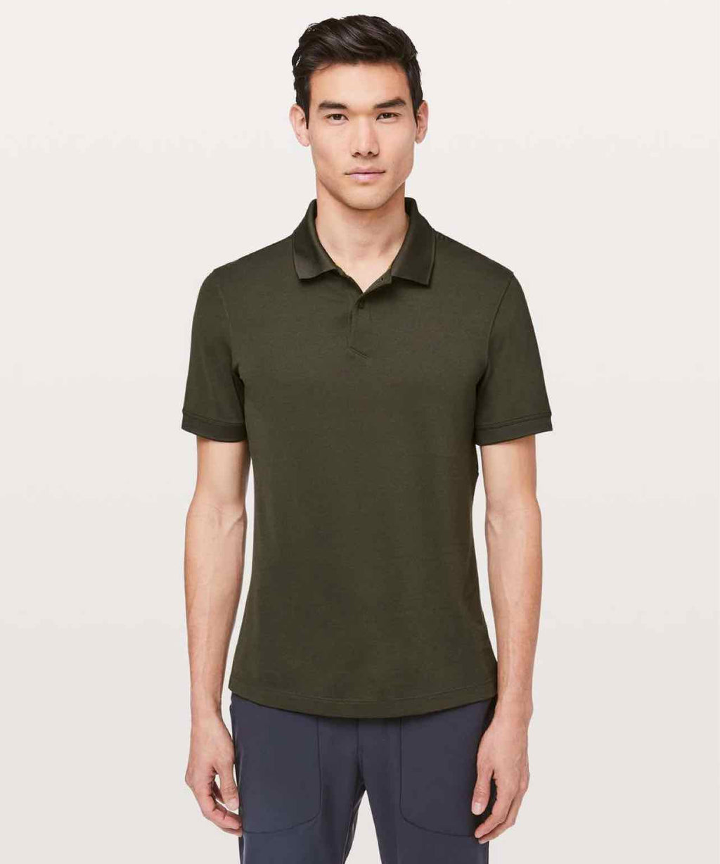 LULULEMON TECH PIQUE POLO SIZE: M