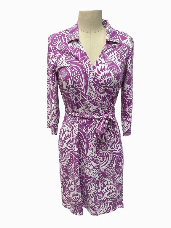 JMCLAUGHLIN PRINT WRAP DRESS SIZE: M