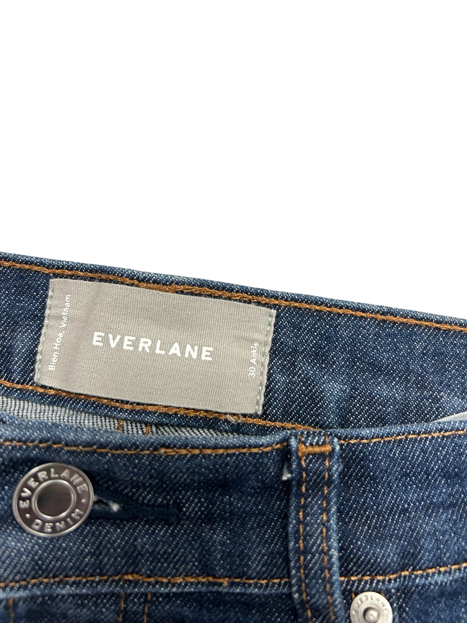 EVERLANE HIGH RISE DARK WASH SLIM ANKLE JEANS SIZE 30