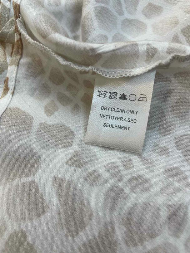 HALE BOB LACE TRIM SILK BLEND SATIN CAMI GIRAFFE TOP SIZE L