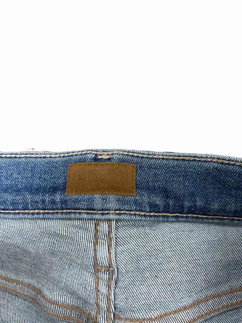 MOTHER THE MID RISE RAMBLER ZIP ANKLE FRAY SIZE: 34