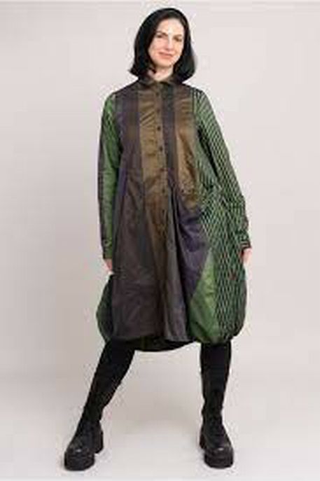 ALEMBIKA IN MY ELEMENT WONDERFUL ART TO WEAR SHIRT DRESS SIZE US 12